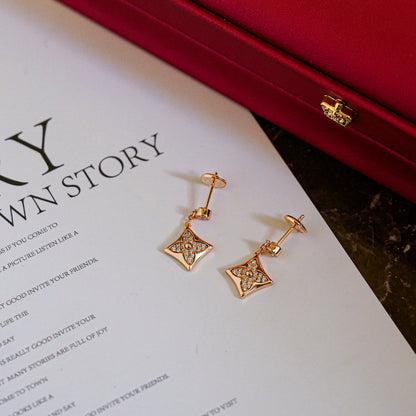 [Glimmer]STAR DIAMONDS EARRINGS GOLD