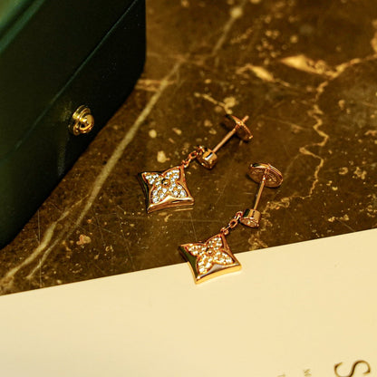 [Glimmer]STAR DIAMONDS EARRINGS GOLD