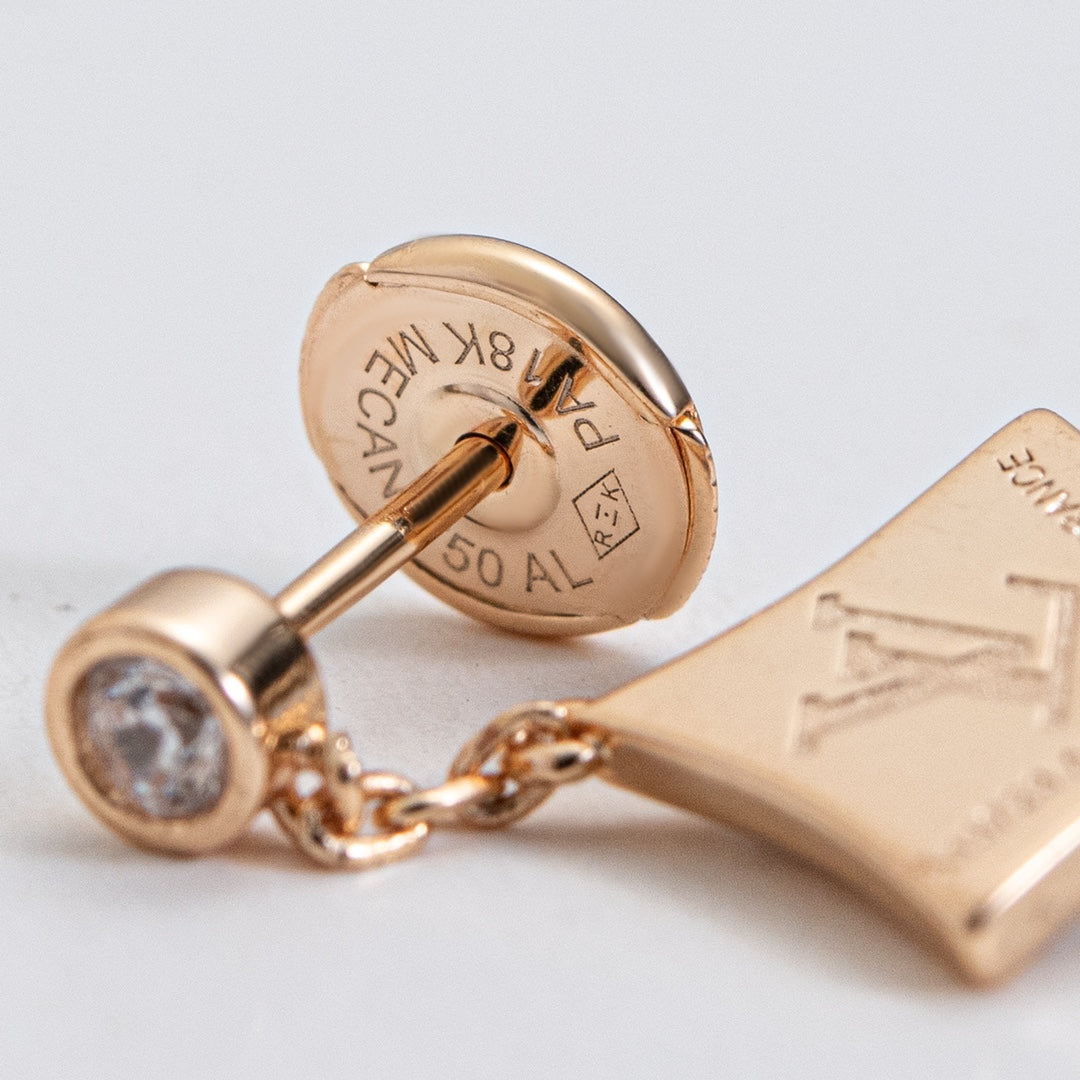 [Glimmer]STAR DIAMONDS EARRINGS GOLD