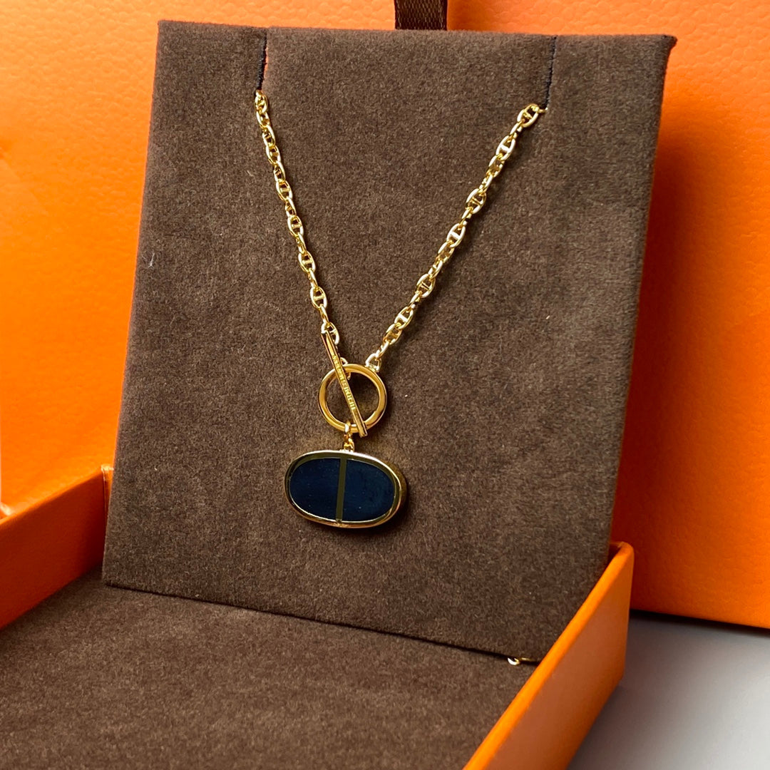 [Glimmer]CHAINE VERSO BLACK CERAMIC NECKLACE
