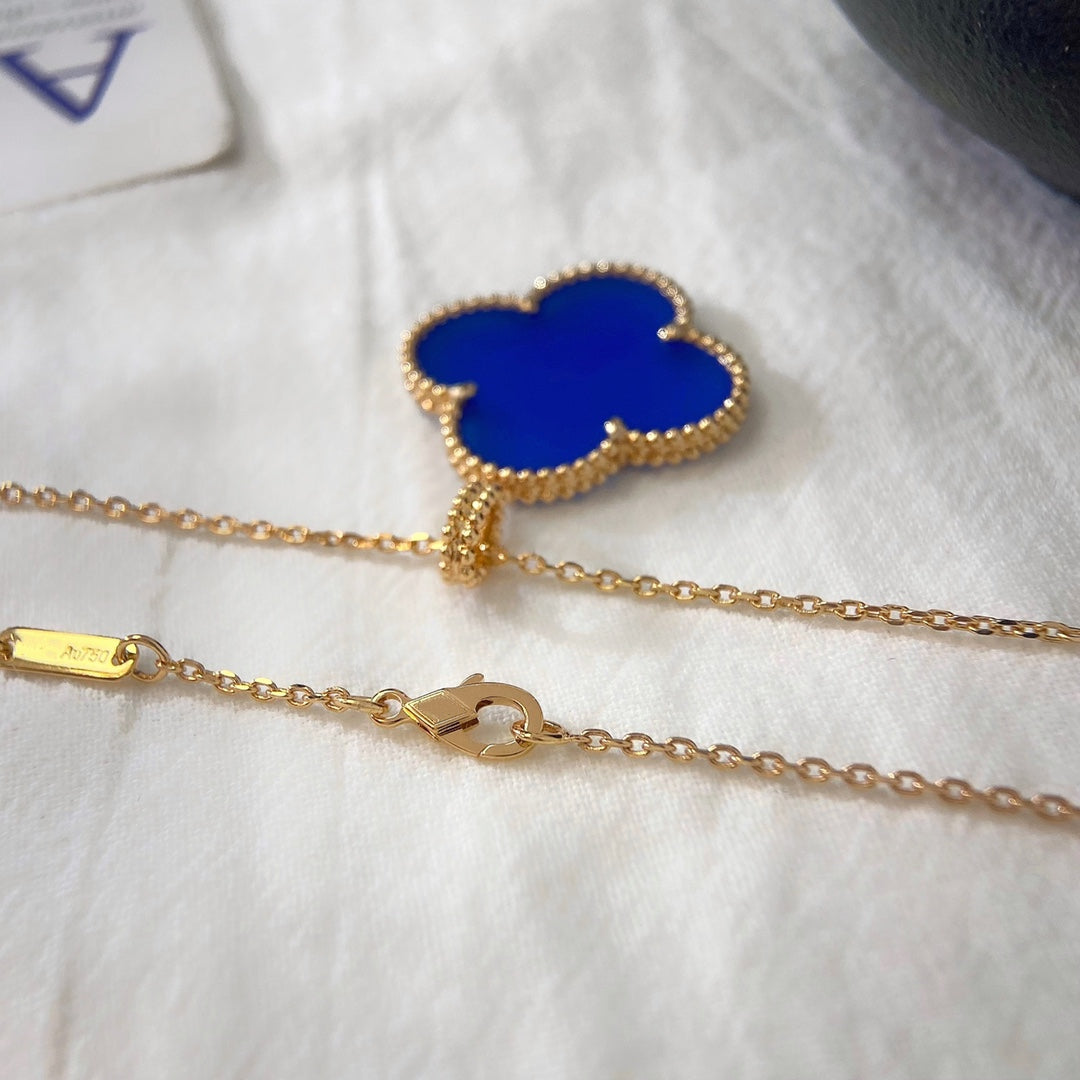 [Glimmer]CLOVER 25MM NECKLACE TURQUOISE Glimmer GOLD