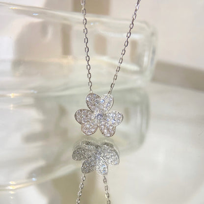 [Glimmer]FLOWER DIAMOND NECKLACE