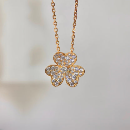 [Glimmer]FLOWER DIAMOND NECKLACE