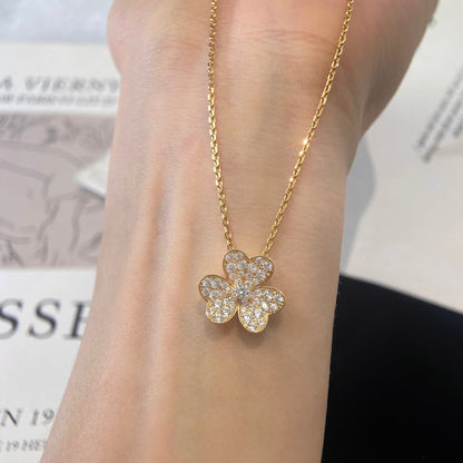 [Glimmer]FLOWER DIAMOND NECKLACE
