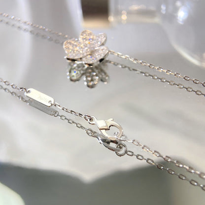 [Glimmer]FLOWER DIAMOND NECKLACE