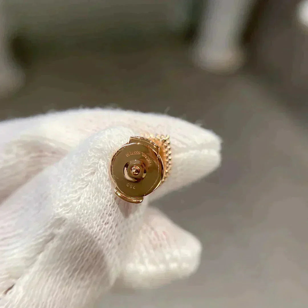 [Glimmer]HEART CARNELIAN STUD EARRINGS