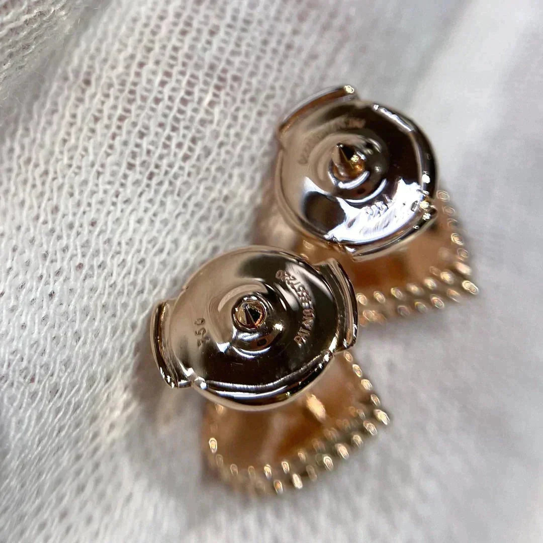 [Glimmer]HEART CARNELIAN STUD EARRINGS