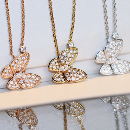 [Glimmer]BUTTERFLY DIAMOND NECKLACE