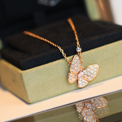 [Glimmer]BUTTERFLY DIAMOND NECKLACE
