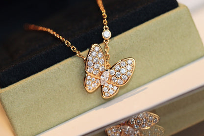 [Glimmer]BUTTERFLY DIAMOND NECKLACE