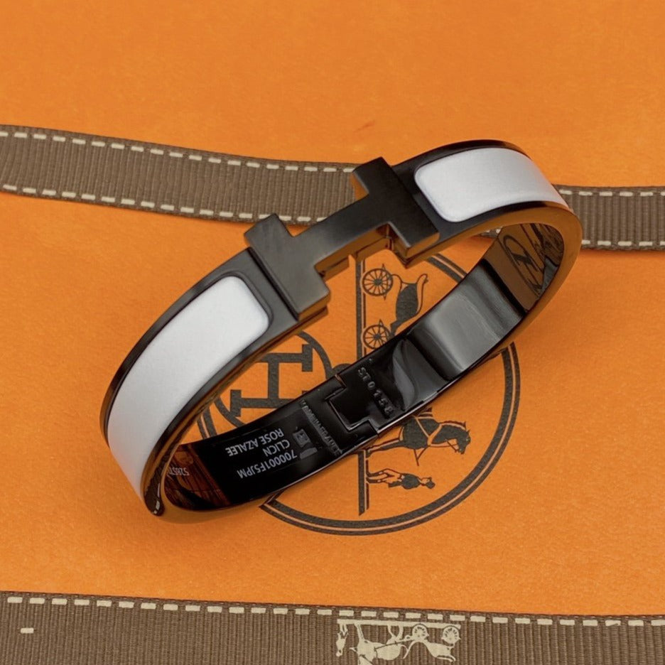 [Glimmer]H BRACELET 12MM BLACK WHITE CERAMIC