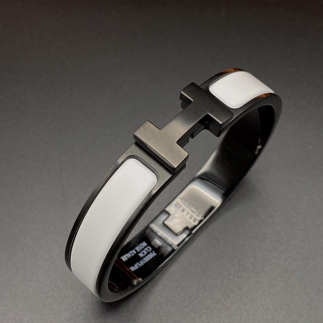 [Glimmer]H BRACELET 12MM BLACK WHITE CERAMIC