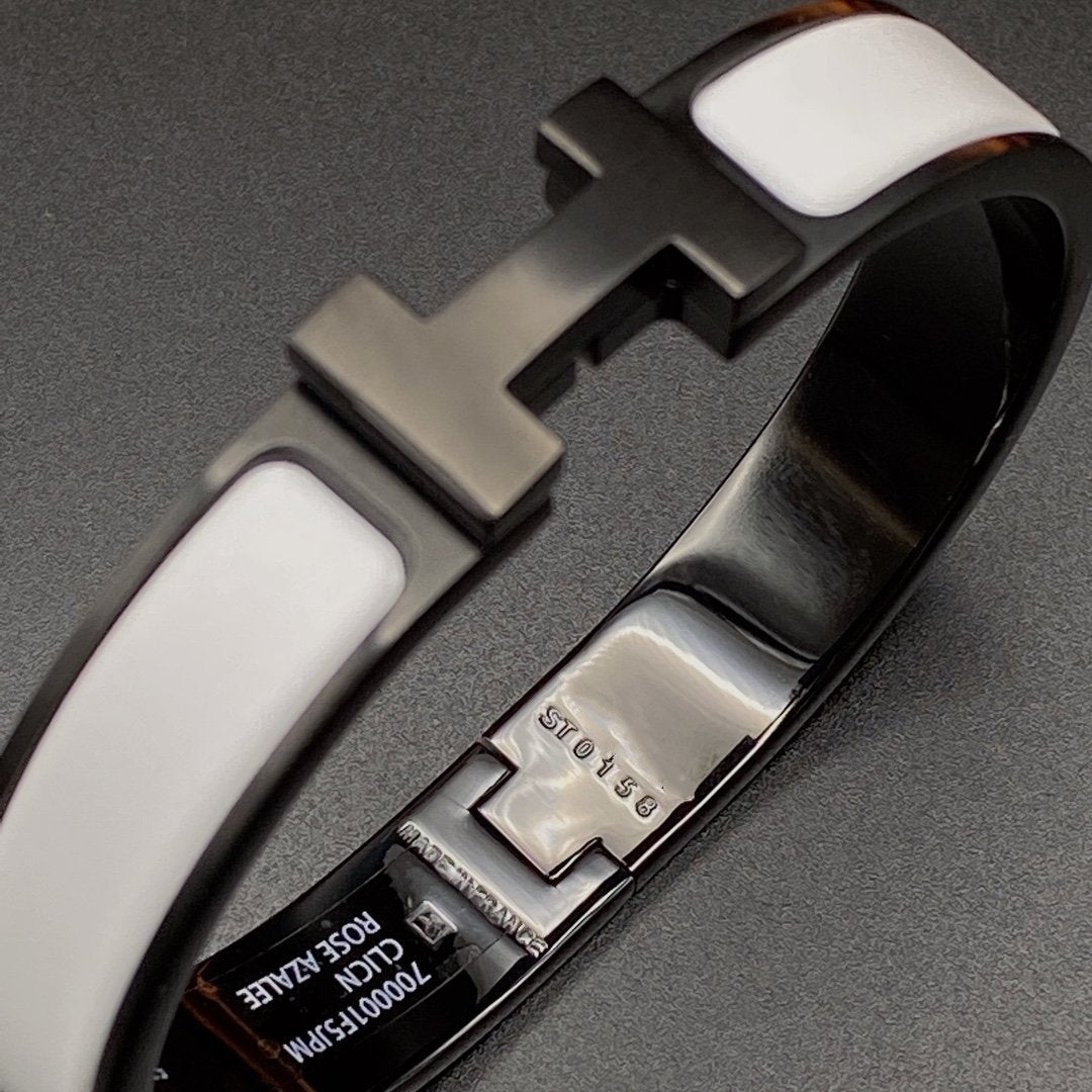 [Glimmer]H BRACELET 12MM BLACK WHITE CERAMIC