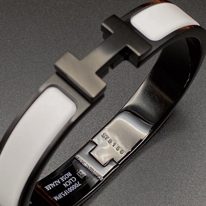 [Glimmer]H BRACELET 12MM BLACK WHITE CERAMIC