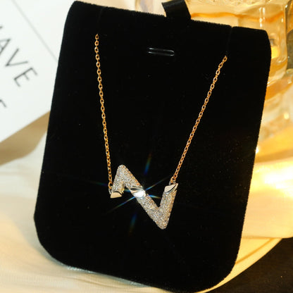 [Glimmer]VOLT SILVER DIAMOND PEDANT NECKLACE