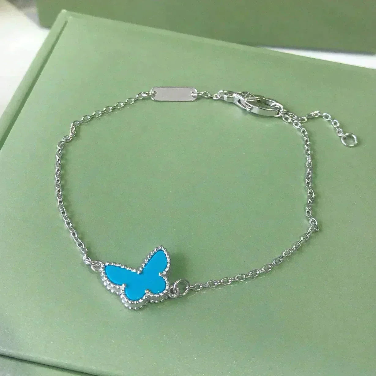 [Glimmer]BUTTERFLY TURQUOISE BUTTERFLY BRACELET SILVER