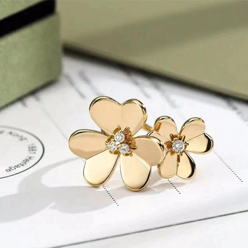 [Glimmer]CLOVER COMOS GOLD DIAMOND RING