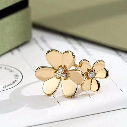 [Glimmer]CLOVER COMOS GOLD DIAMOND RING