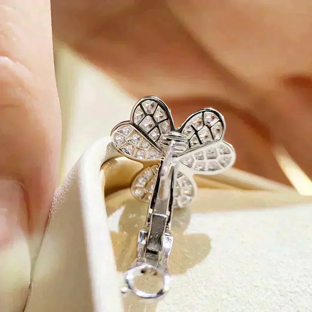 [Glimmer]CLOVER COMOS DIAMOND EARRINGS SILVER
