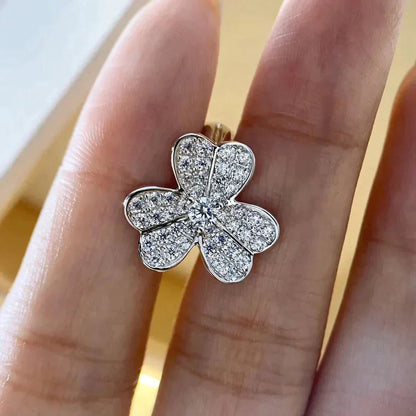 [Glimmer]CLOVER COMOS DIAMOND EARRINGS SILVER