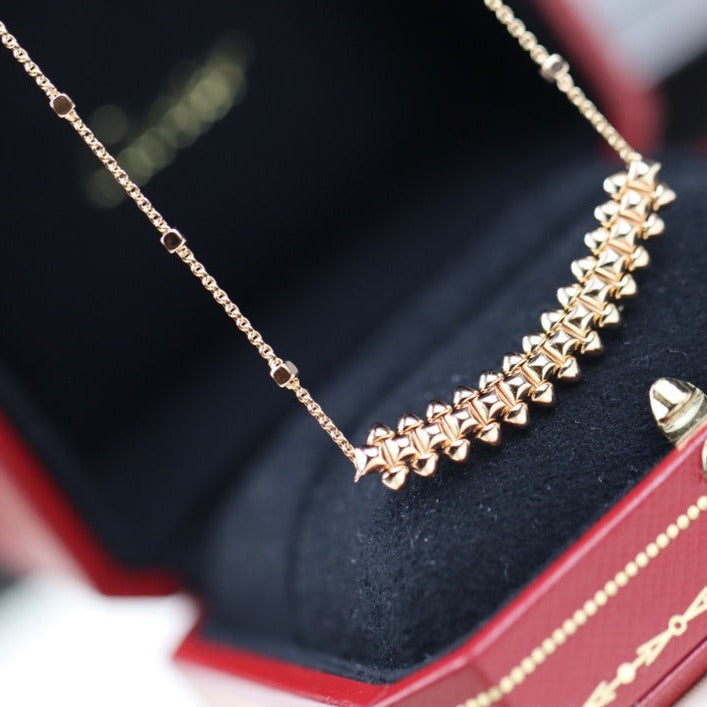[Glimmer]CLASH PINK GOLD NECKLACE