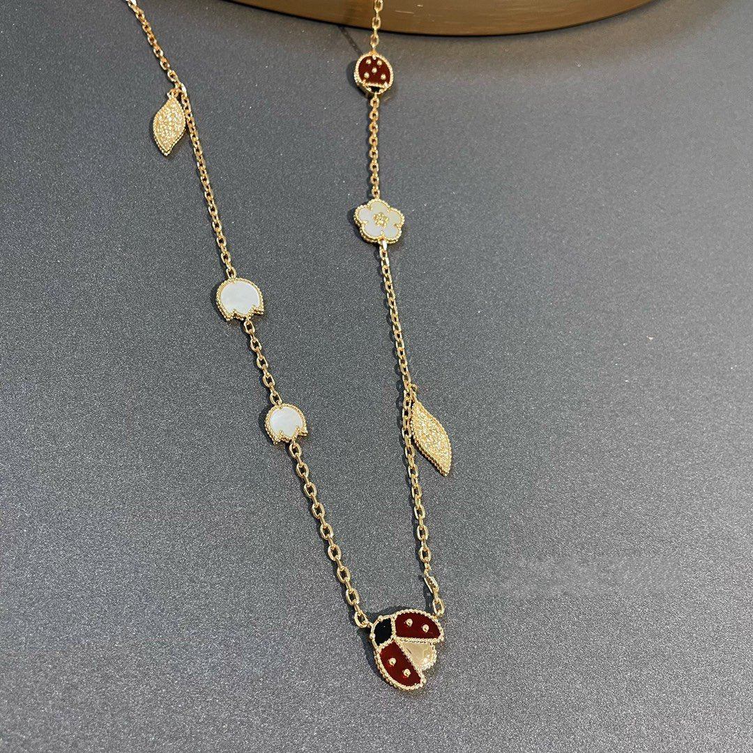 [Glimmer]LUCKY SPRING 15 MOTIFS GOLD NECKLACE