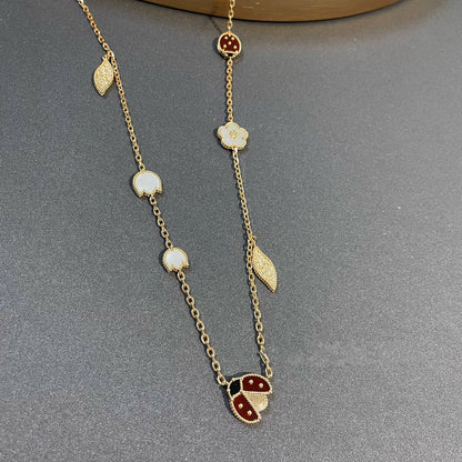 [Glimmer]LUCKY SPRING 15 MOTIFS GOLD NECKLACE