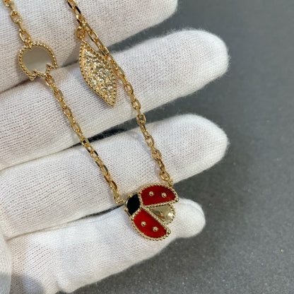 [Glimmer]LUCKY SPRING 15 MOTIFS GOLD NECKLACE