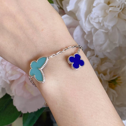 [Glimmer]LUCKY SPRING SILVER BRACELET 4 MOTIF