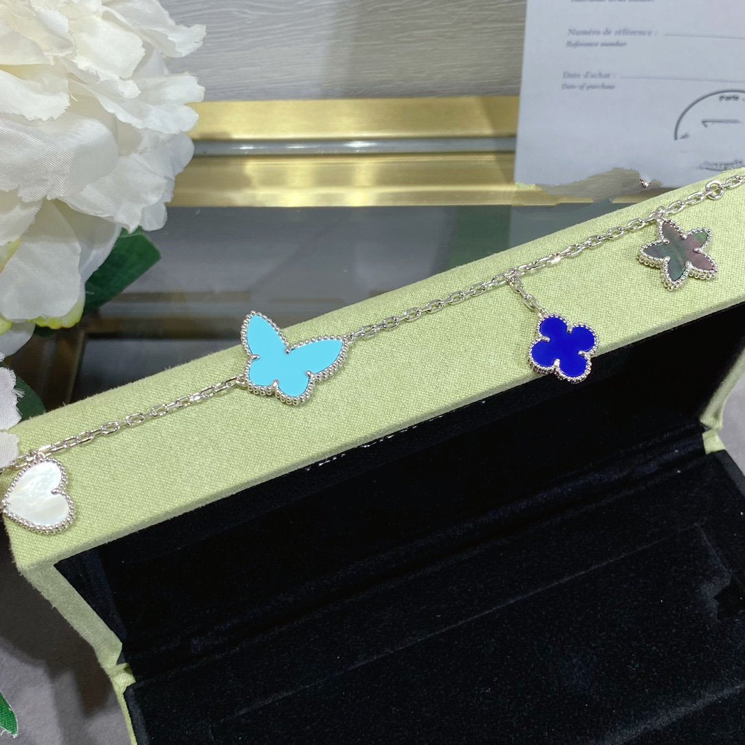 [Glimmer]LUCKY SPRING SILVER BRACELET 4 MOTIF