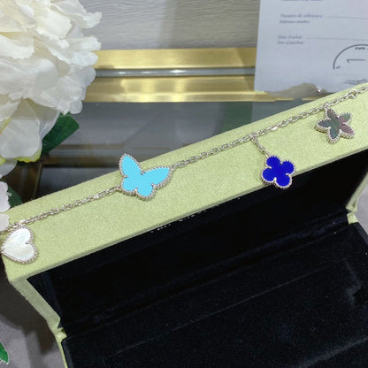 [Glimmer]LUCKY SPRING SILVER BRACELET 4 MOTIF