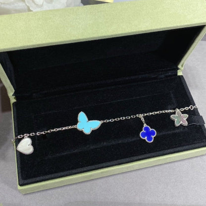 [Glimmer]LUCKY SPRING SILVER BRACELET 4 MOTIF