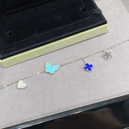 [Glimmer]LUCKY SPRING SILVER BRACELET 4 MOTIF