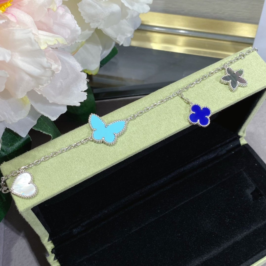 [Glimmer]LUCKY SPRING SILVER BRACELET 4 MOTIF