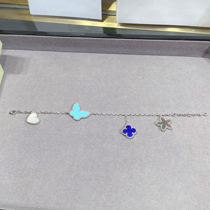 [Glimmer]LUCKY SPRING SILVER BRACELET 4 MOTIF