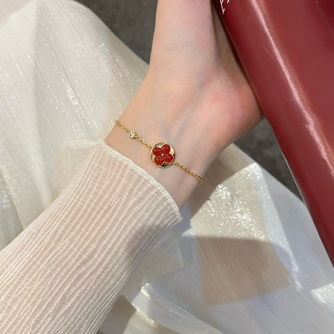 [Glimmer]SUN PEDANT CARNELIAN BRACELET