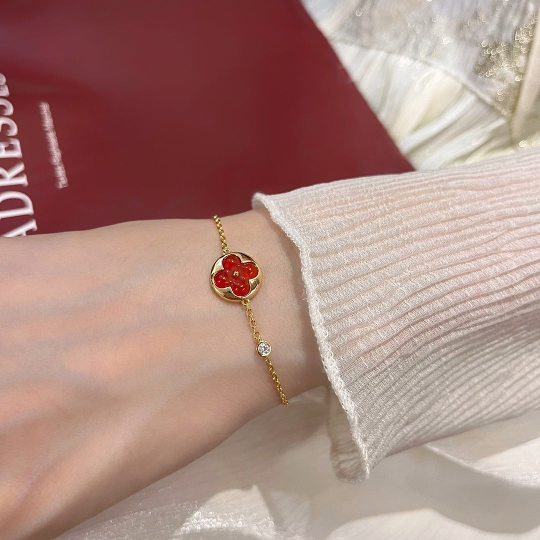 [Glimmer]SUN PEDANT CARNELIAN BRACELET