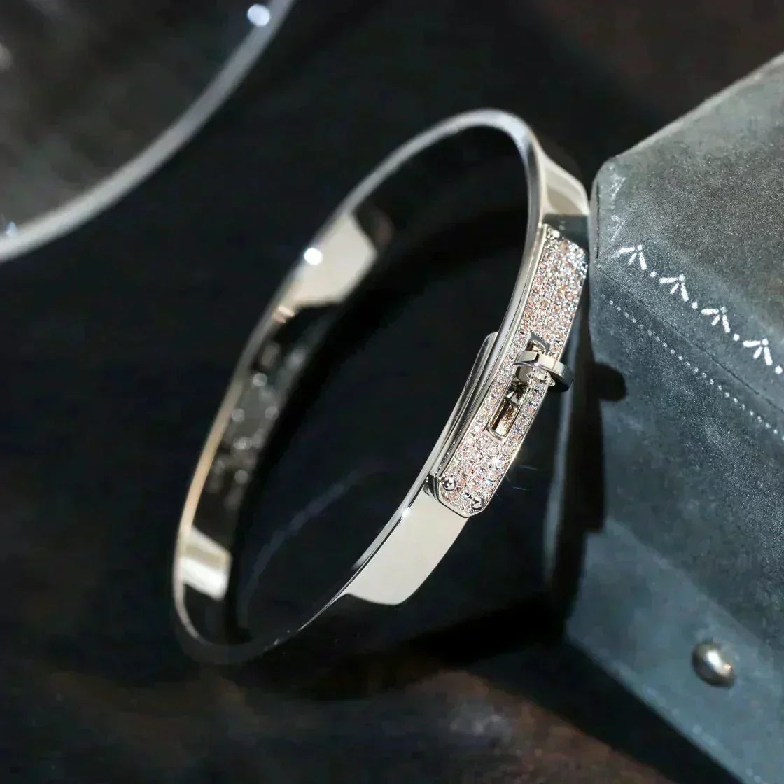 [Glimmer]KELLY SILVER DIAMOND BRACELET