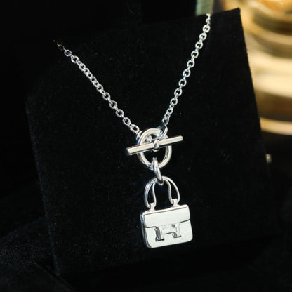 [Glimmer]POP H PEDANT SILVER NECKLACE