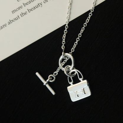 [Glimmer]POP H PEDANT SILVER NECKLACE