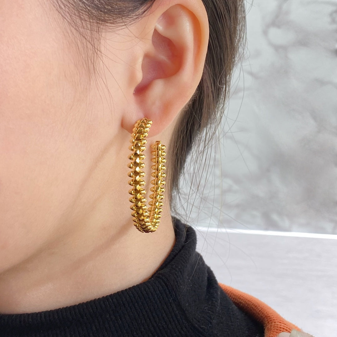 [Glimmer]CLASH HOOP EARRINGS