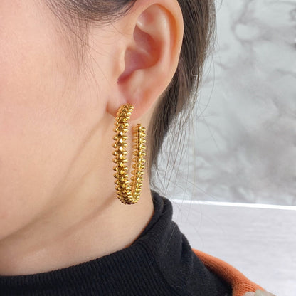 [Glimmer]CLASH LARGE HOOP EARRINGS