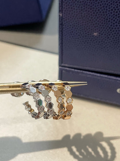 [Glimmer]Hollow Design Four-Leaf Clover Flower Shape Ring