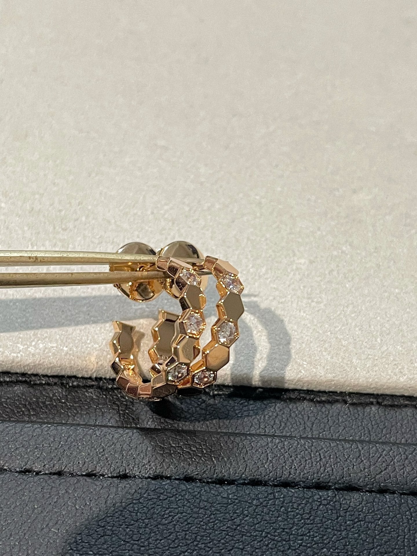 [Glimmer]Hollow Design Four-Leaf Clover Flower Shape Ring