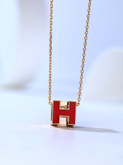 [Glimmer]H CAGE PINK GOLD NECKLACE