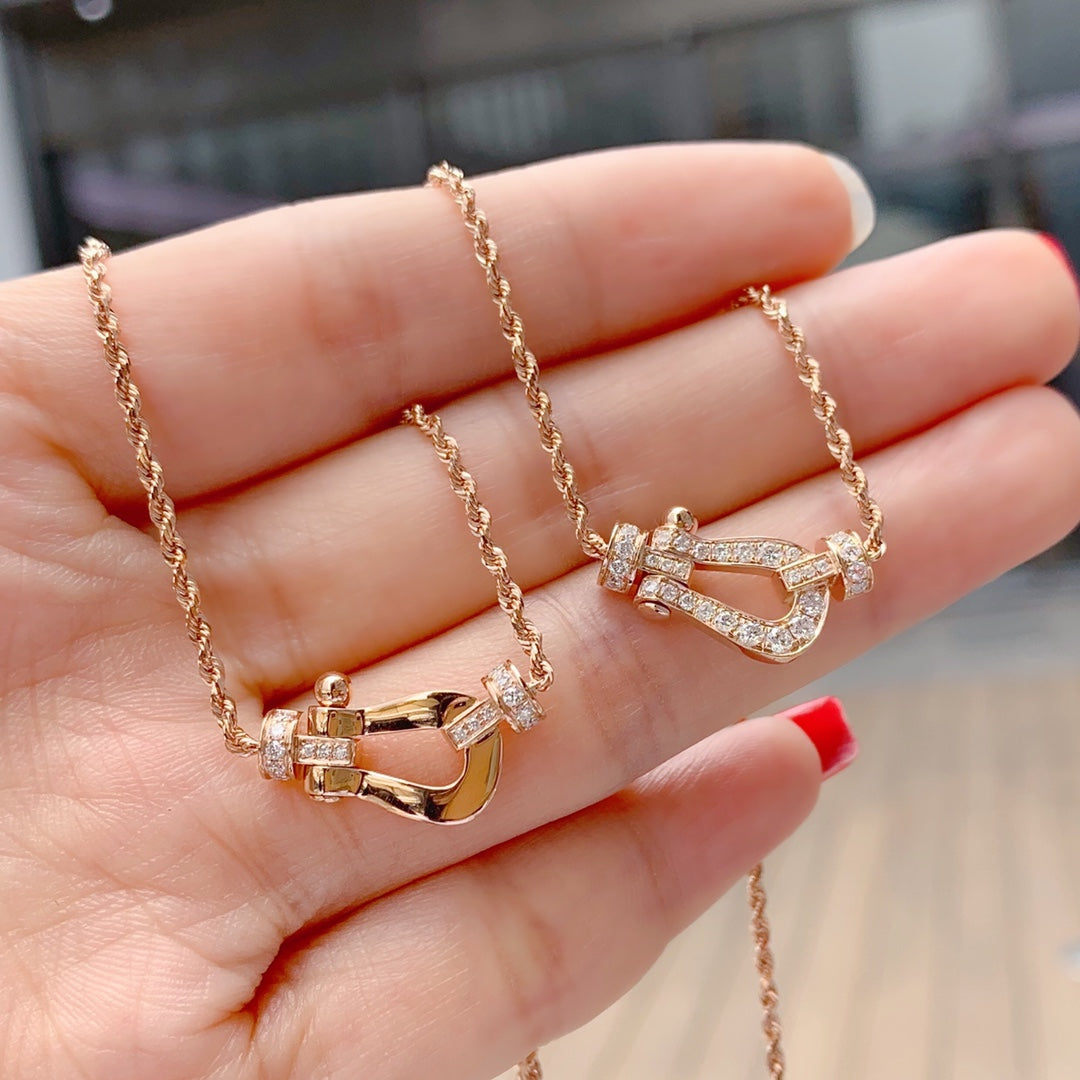 [Glimmer]FORCE 10 PINK GOLD DIAMOND NECKLACE