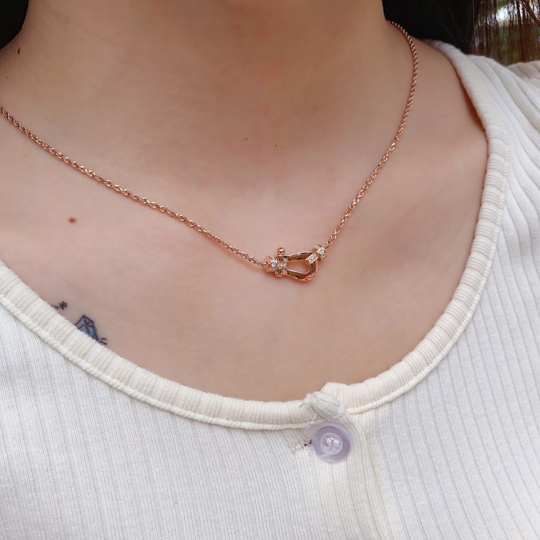[Glimmer]FORCE 10 PINK GOLD DIAMOND NECKLACE