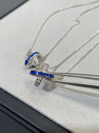 [Glimmer]LIENS DIAMOND SILVER NECKLACE