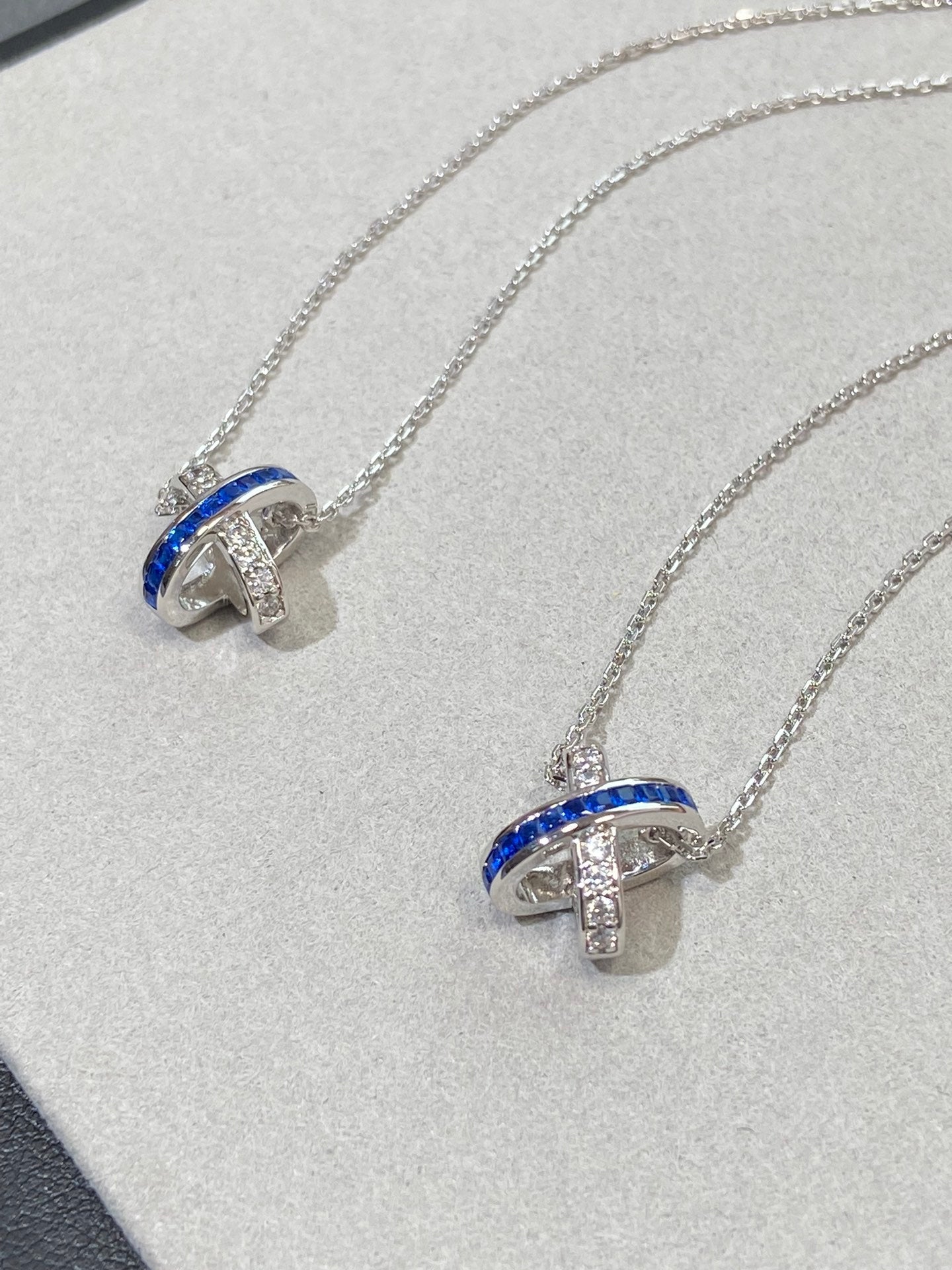 [Glimmer]LIENS DIAMOND SILVER NECKLACE