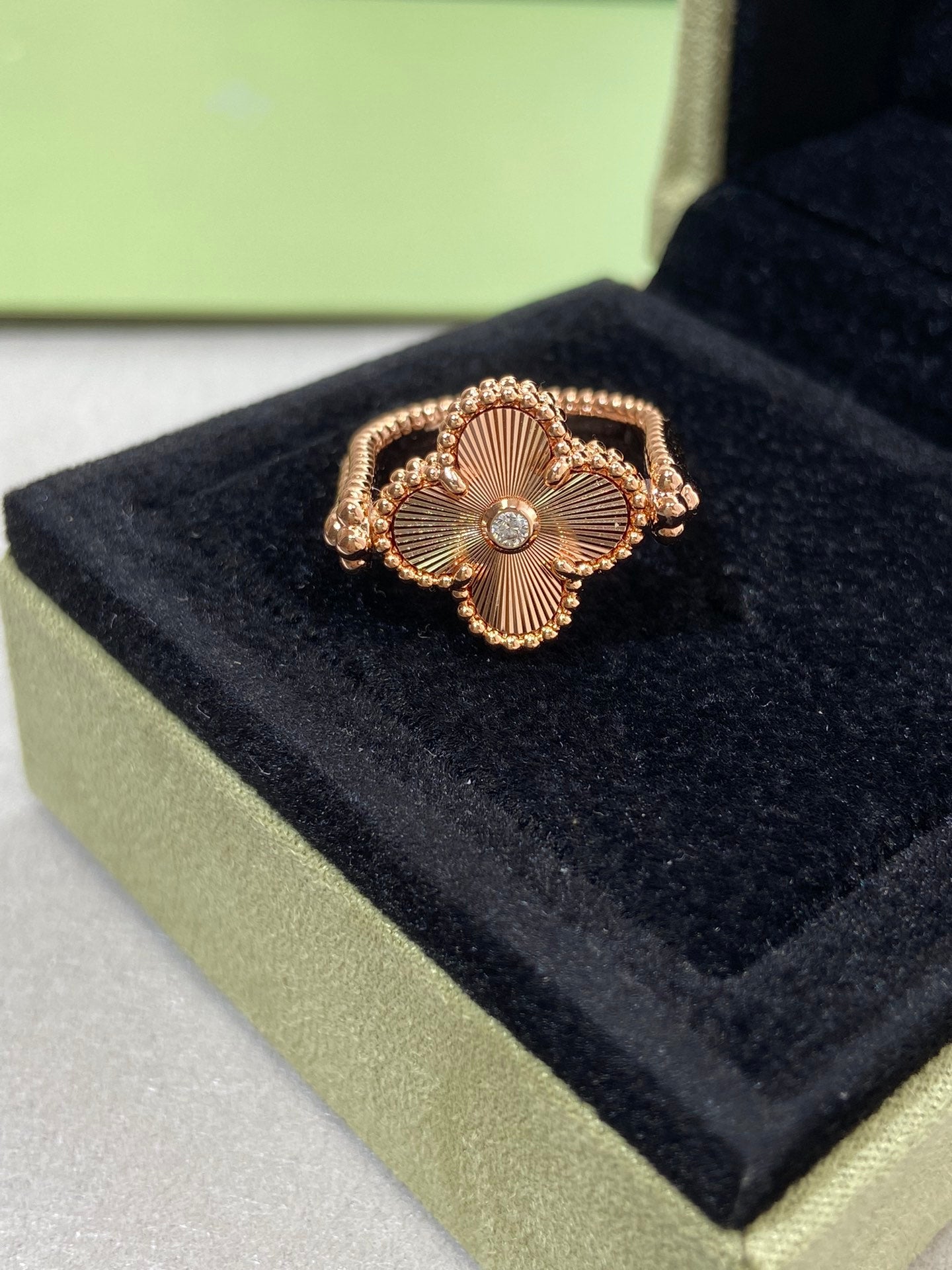 [Glimmer]CLOVER RIVERSIBLE Glimmer GOLD RING